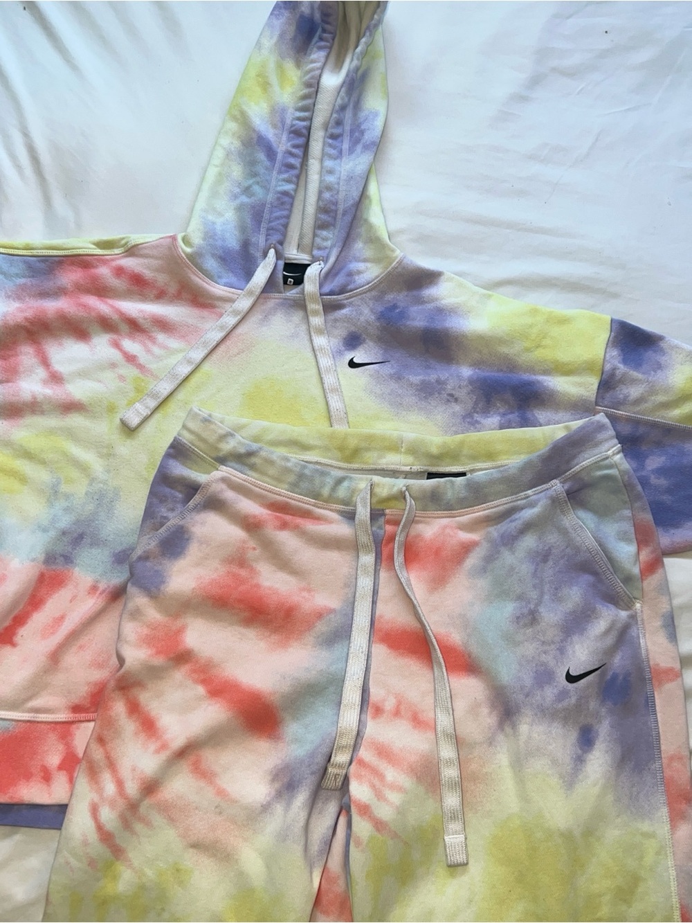 RARE Nike Pastel Tie-Dye Hoodie & Sweatpants - Pink, Purple, Yellow, Blue